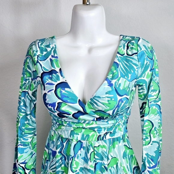 Lilly Pulitzer Fleur Dress Agate Lazy River - Picture 3 of 8